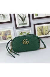 Knockoff Gucci GG Marmont Matelasse Shoulder Bag 447632 green HV02987ch31