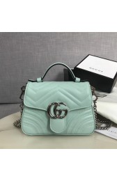 Knockoff Gucci GG Marmont mini top handle bag 547260 light blue HV01188tp21