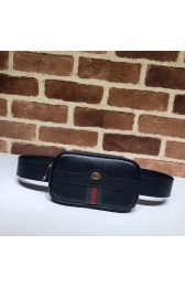 Knockoff Gucci GG Original Leather belt bag 519308 black HV00034Lg61