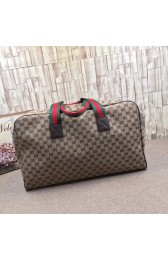 Knockoff Gucci GG Supreme canvas Travelling bag 146310 brown HV03841yN38