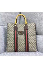 Knockoff High Quality Gucci GG Supreme Canvas tote bag 473870 Yellow&brown HV08200FA65