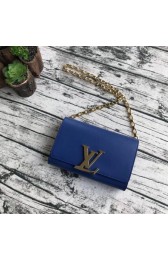 Louis Vuitton CHAIN LOUISE Original leather Shoulder Bag M94335 blue HV08609ki86