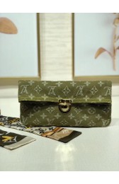 Louis Vuitton Denim Clutch bag M44472 green HV02768hk64
