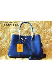 Luxury 2015 Hermes 30cm original canvas bag garden 3193 blue HV00151QT69