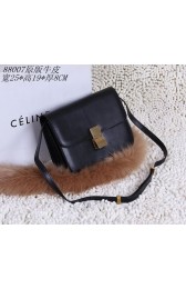 Luxury Celine Classic Box Small Flap Bag Calfskin 88007 Black HV04740Px24