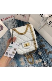 Luxury Chanel Small 2.55 Flap Bag AS1961 white HV01647bE46