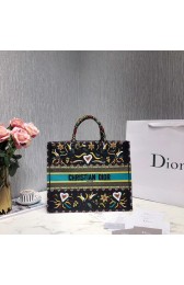 Luxury DIOR BOOK TOTE EMBROIDERED CANVAS BAG M1287-6 HV09733Lv15