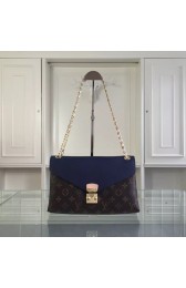 Luxury Louis Vuitton Monogram Canvas Pallas Chain 41246 Dark Blue HV06347bE46