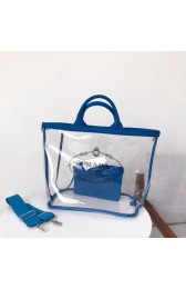 Luxury Prada Fabric and Plexiglas handbag 1BG164 blue HV01338Lv15