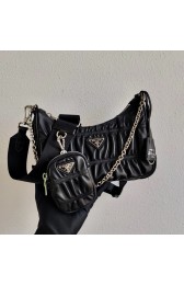 Luxury Prada Re-Edition 2005 leather bag 1BH20 black HV00798kp43