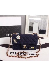 Luxury Replica Chanel Mini Flap Bag A1116 Navy Blue HV09594vv50