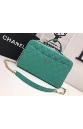 Newest Chanel Flap Tote Bag 6599 green HV00912UE80