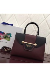 Prada Calf leather bag 13709 Burgundy HV06315Af99