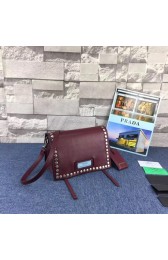 Prada Etiquette Messenger Bag Calfskin Leather 1BD082 Burgundy HV08151wv88