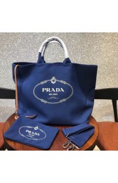 Prada fabric handbag 1BG161 blue HV08723Yv36