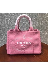 Prada Fabric Printed Tote 1BG439 pink HV06191Ym74