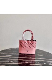 Prada Leather Tress Tote 1BG318 pink HV09672UE80