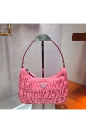 Prada Nylon and Saffiano leather mini bag 1NE204 pink HV10190DV39