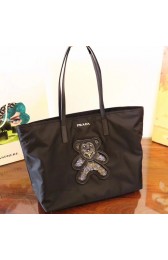 Prada Nylon cloth casual bag 1BG052 black HV00999oJ62