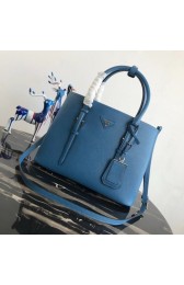 Prada Saffiano original Leather Tote Bag BN2838 blue HV03471Is53