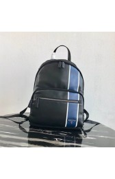 Prada Technical fabric and leather backpack 2VZ066 black&blue HV01015xa43