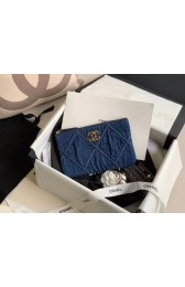 Quality Chanel 19 small carry on bag AP1059 blue HV00409Vu63