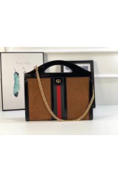 Quality Gucci original suede leather tote bag 512957 Camel HV05839Vu63