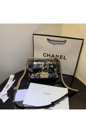 Replica AAA Chanel Le Boy Flap Shoulder Bag Original Leather Black TY67085 Gold HV04439of41