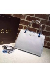 Replica AAA Gucci Bamboo Shopper Tote Bag Calfskin Leather 336032 white HV06264of41