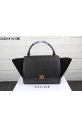 Replica Celine Trapeze Bag Original Leather 3342-4 black HV05521BB13