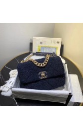 Replica Chanel 19 wool flap bag AS1160 Royal Blue HV06052ij65