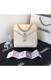 Replica Chanel backpack Calfskin & Gold-Tone Metal A57555 creamy-white HV09756Xe44