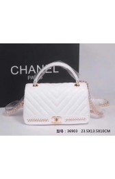 Replica Chanel Classic Tote Bag Sheepskin Leather 36903 White HV09683iF91