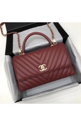 Replica Chanel Flap Bag with Top Handle A92991 fuchsia HV09057ui32