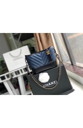 Replica Chanel gabrielle small hobo bag A91810 blue&black HV03521XB19