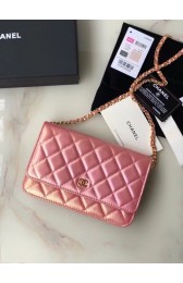 Replica Chanel Iridescent Calfskin Chain Wallet 33814 pink HV11055ec82