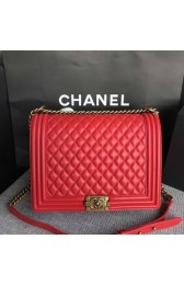 Replica Chanel LE BOY Shoulder Bag Original Sheepskin Leather 67087 red Gold chain HV09829SV68