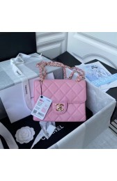 Replica CHANEL mini flap bag AS2468 pink HV00703Ye83