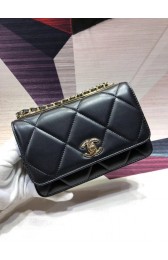 Replica Chanel Original Leather Shoulder Bag Black A80982 Gold HV10108UD97