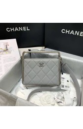 Replica Chanel Original Sheepskin Leather clutch bag AS1732 grey HV00640cK54
