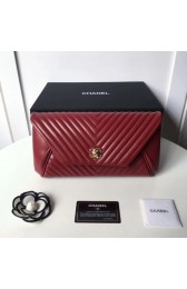 Replica Chanel sheepskin Leather Clutch 6698 red HV00179rH96