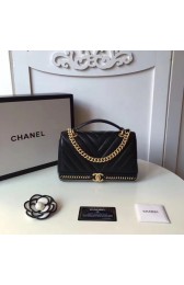 Replica Chanel Sheepskin Leather Shoulder Bag 94580 black HV11289SV68