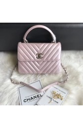 Replica Chanel Small Flap Bag with Top Handle B92236 Pink HV05518ls37