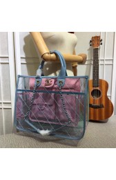Replica Chanel transparent Calf leather Tote Shopping Bag 8048 pink HV01584DY71