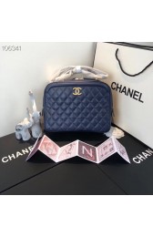 Replica Chanel vanity case Calfskin & Gold-Tone Metal A57906 blue HV11117Ix66