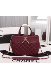 Replica Designer Chanel Calfskin & Gold-Tone Metal bag A81335 Burgundy HV02545Bb80