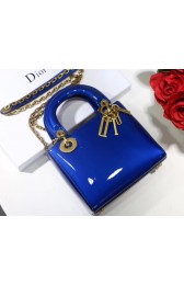 Replica Dior calfskin Mini Lady bag M0598 blue HV00717Vi77