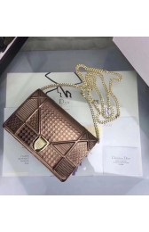 Replica DIORAMA WALLET ON CHAIN CLUTCH METALLIC CALFSKIN WITH MICRO-CANNAGE MOTIF S0328 gold HV06541YP94