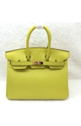 Replica Fashion Hermes Birkin 25CM Tote Bag Original Leather H25 Lemon Yellow HV03215yI43