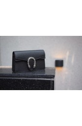 Replica Gucci Dionysus leather super mini bag476432 black HV00646XB19